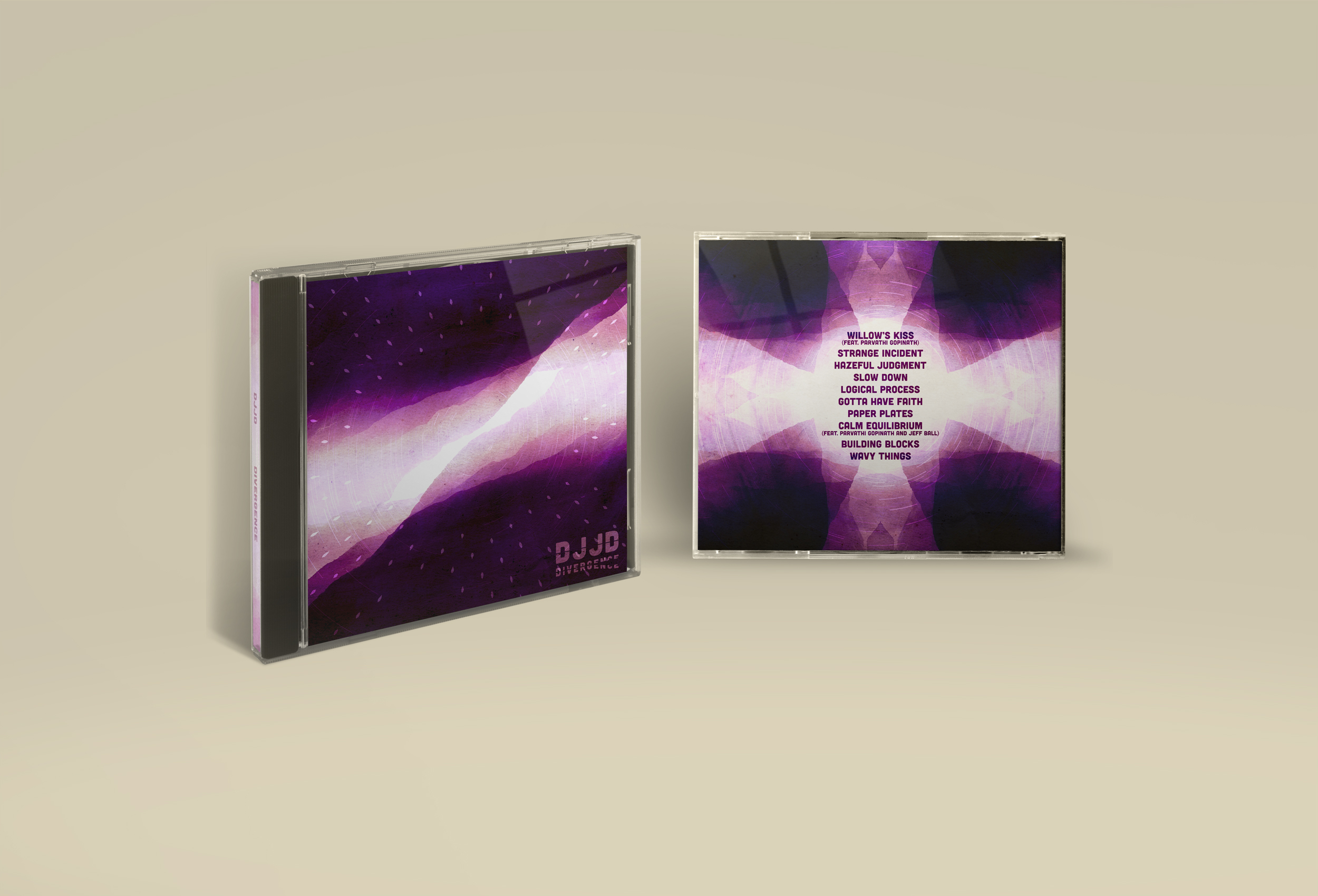 DjjD - Divergence album artwork and CD packaging design.