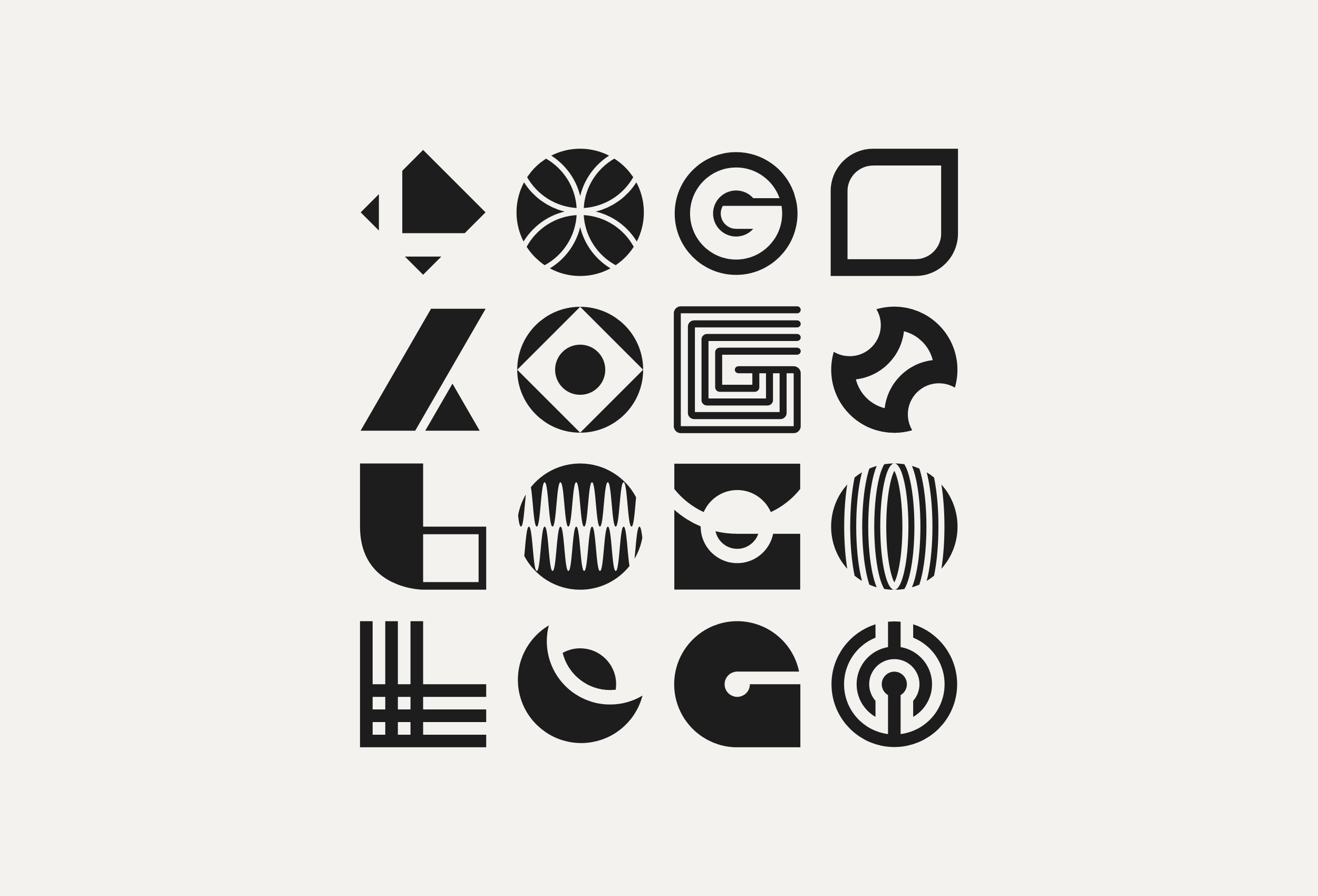 Logo glyph designs.