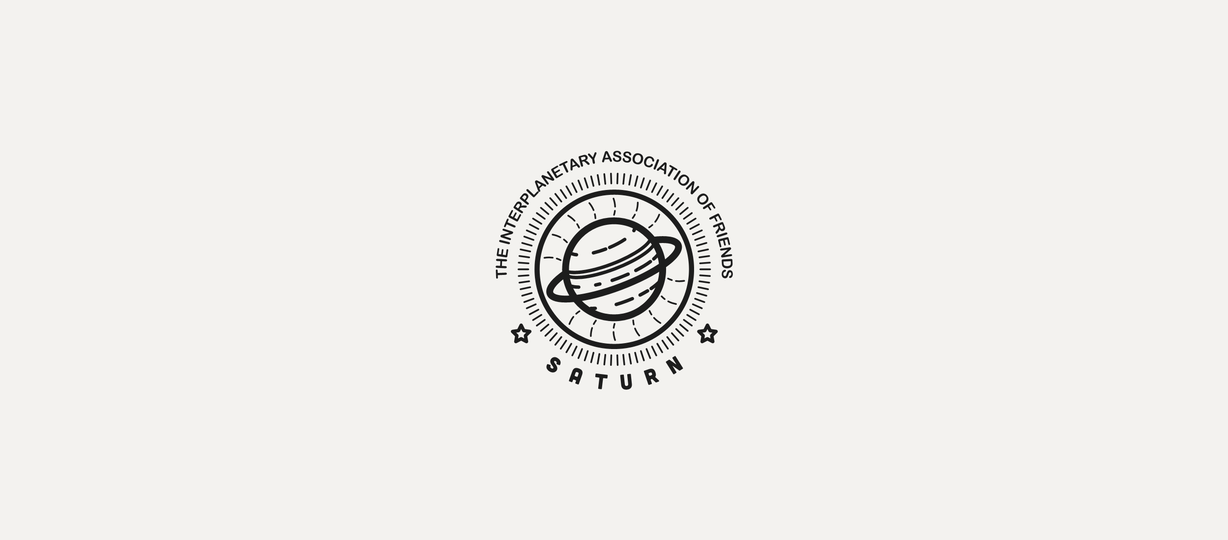 Interplanetary Association Of Friends logo design.