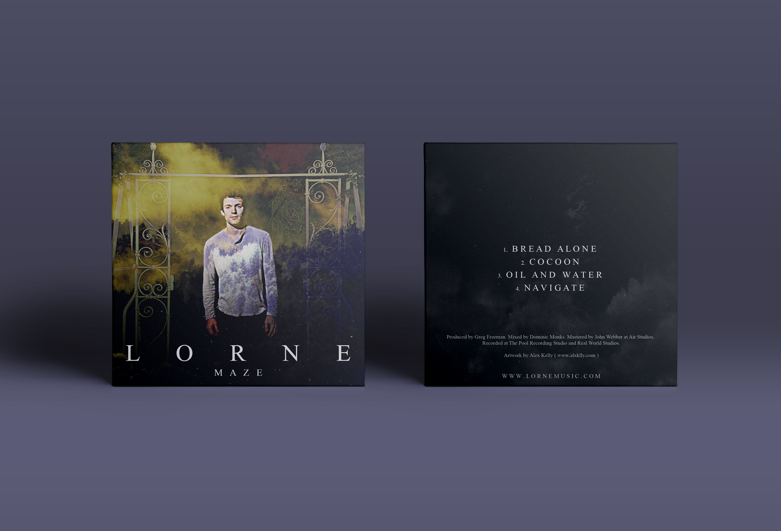 Lorne - Maze album artwork and CD packaging design.