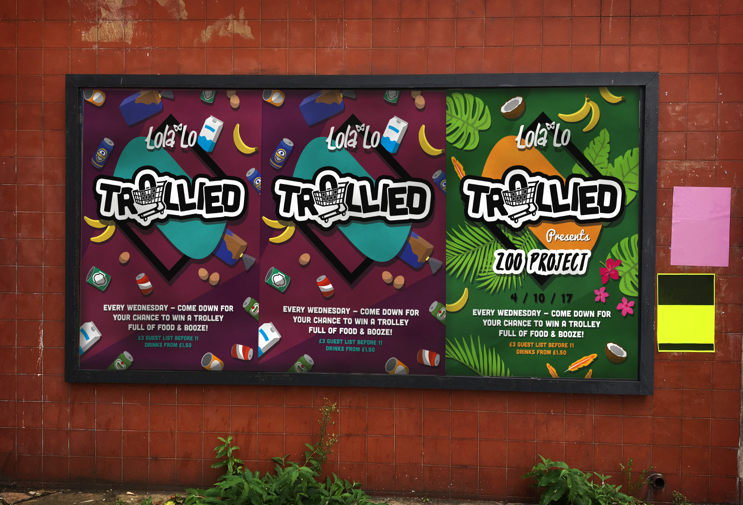 Trollied poster designs.