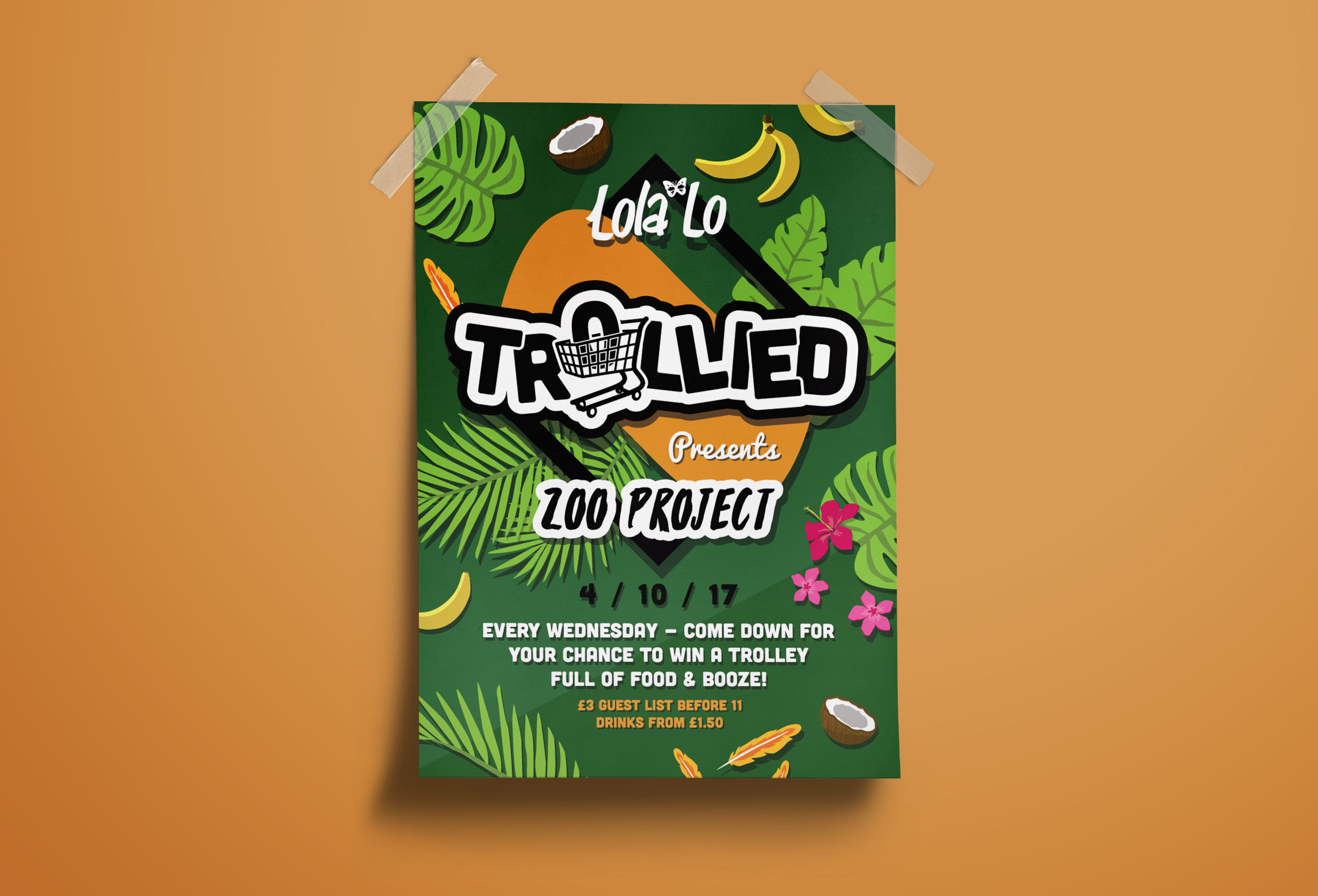 Trollied Zoo Project poster design.